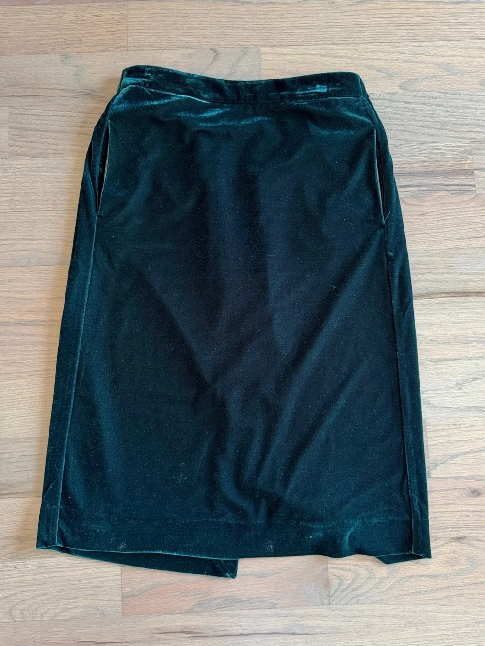 J.Crew Velvet Midi Skirt Green Size S